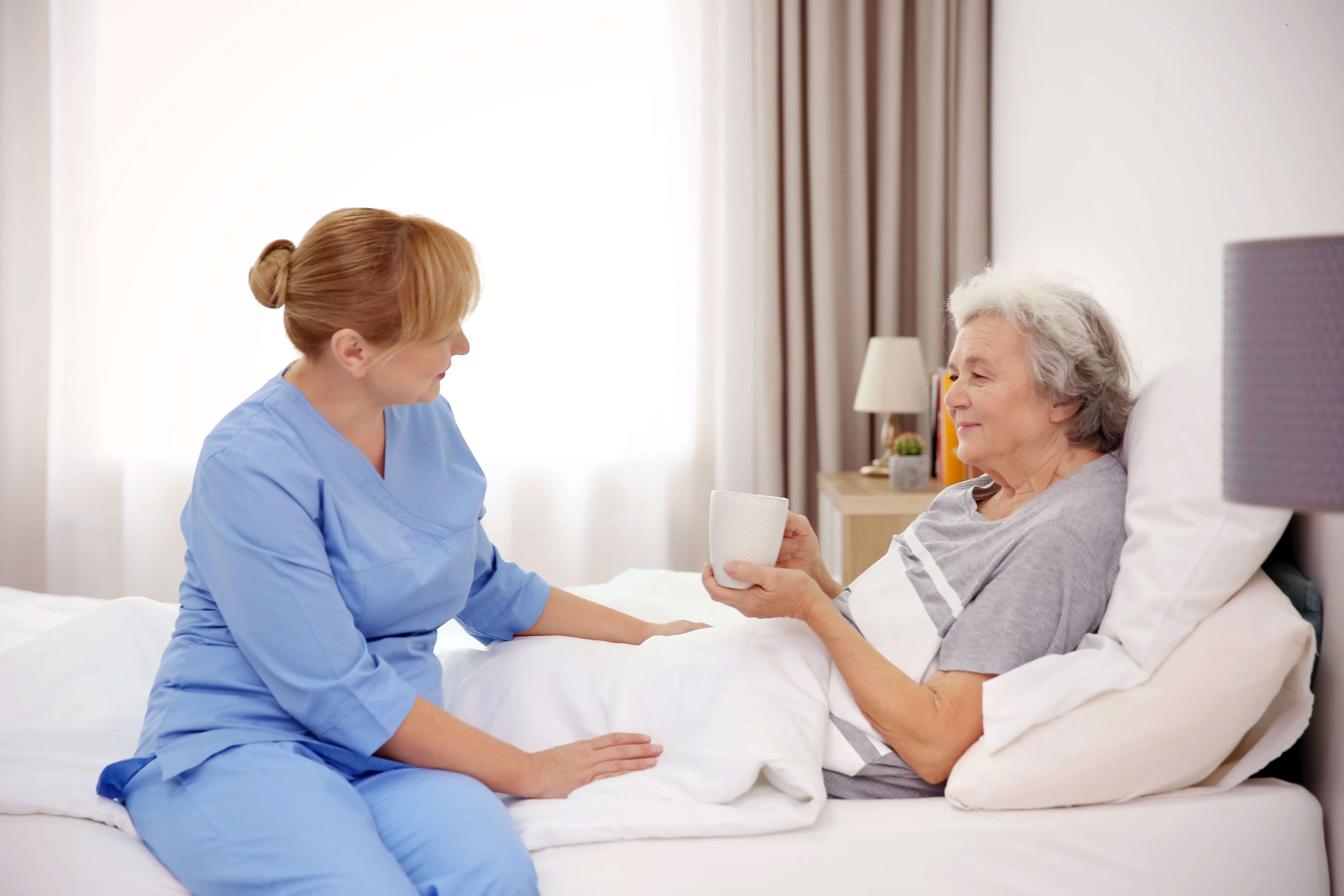 End-of-life care for seniors provided by OC HomeCare, focused on comfort, dignity, and emotional support in a peaceful residential setting